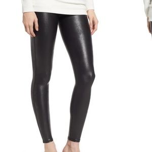 SPANX Faux Leather Leggings SZ L